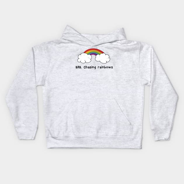 Cute Rainbow Kids Gift Kids Hoodie by atomguy